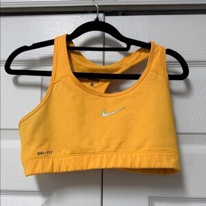 Nike Yellow Racerback Performance Sports Bra